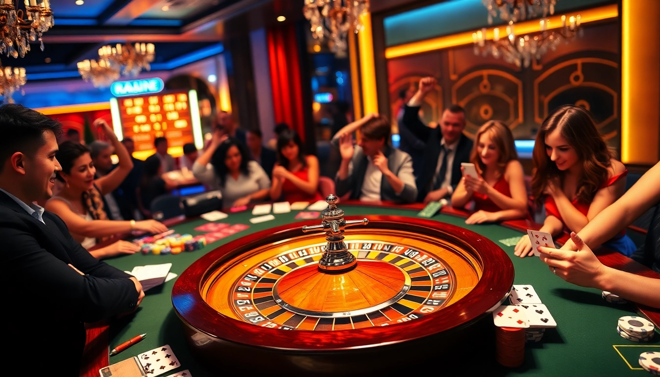 Experience the thrill of winning at rr88l1 com casino with lively players at a poker table.